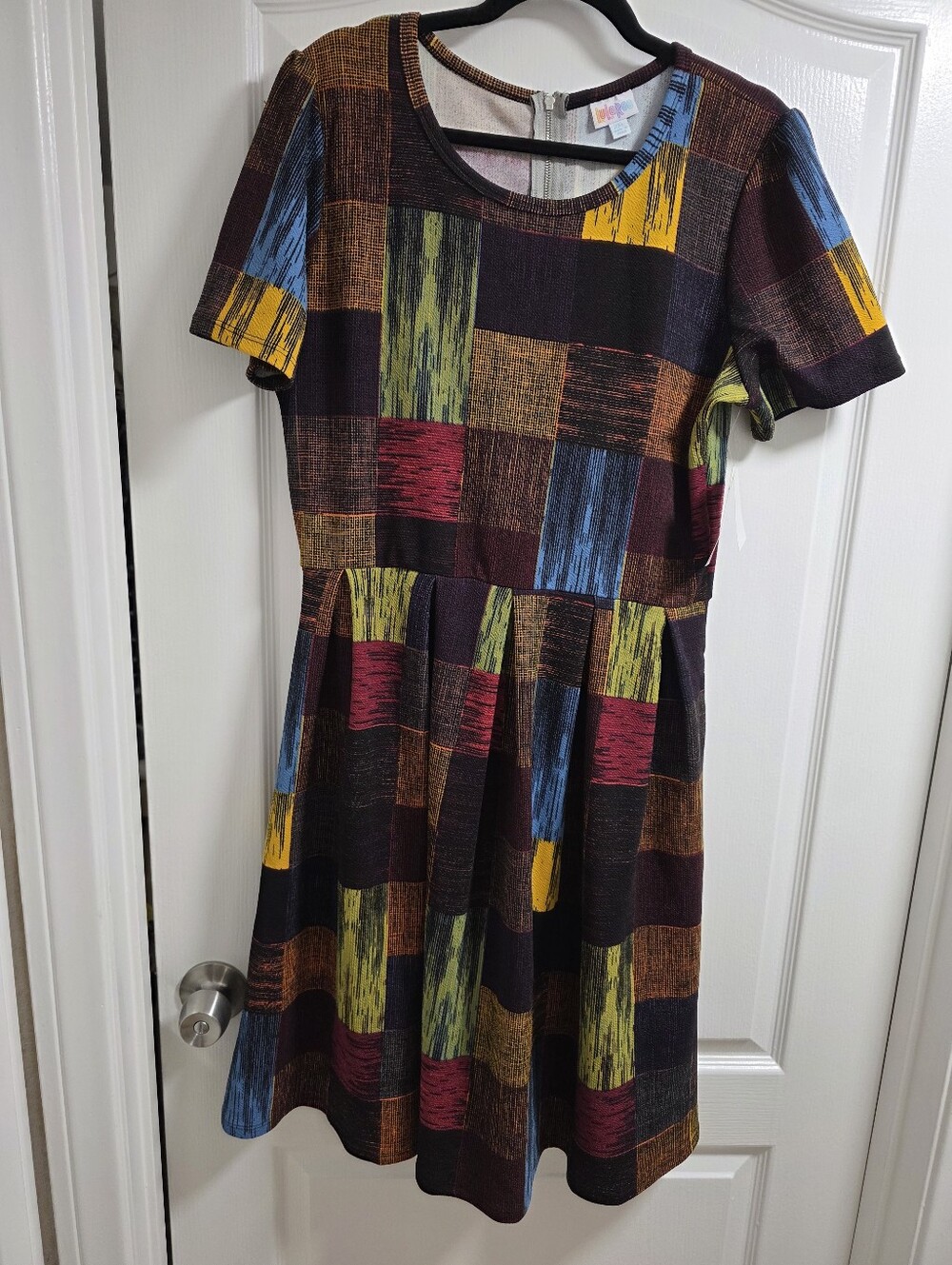 NWT LuLaRoe Multicolor Patchwork Ameloa Dress
